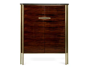 KADOR - Granite and ebony highboard with doors _ JOSÉ LEITE DE CASTRO